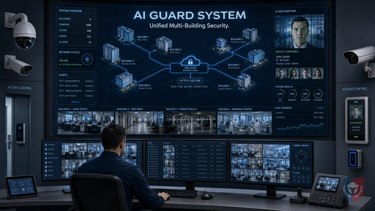 AI GUARD 系統：多樓宇統一安防部署，杜絕外部入侵隱患