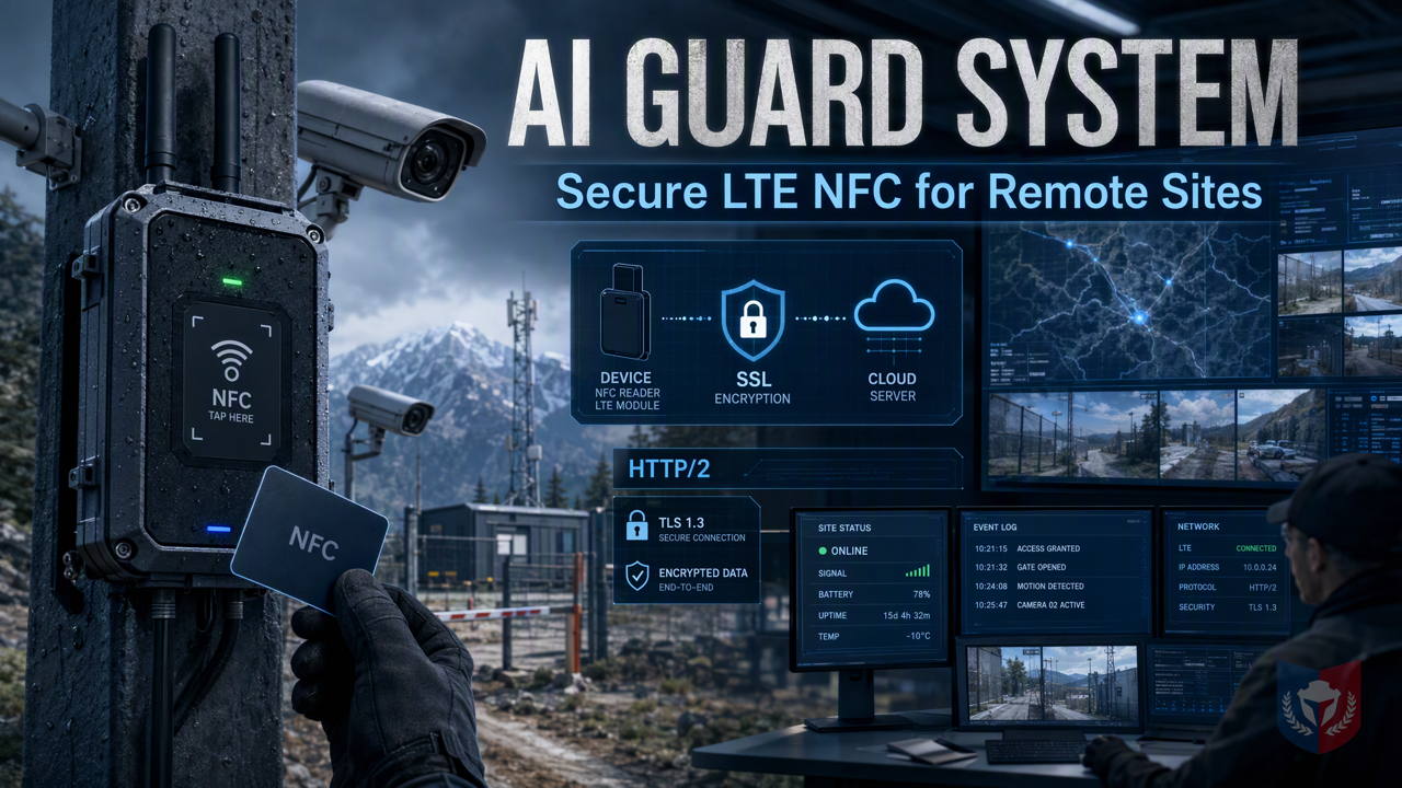 AI GUARD 系統：自研 LTE 郊野 NFC 與 NFC WIFI 拍卡方案，擴展偏遠安防覆蓋