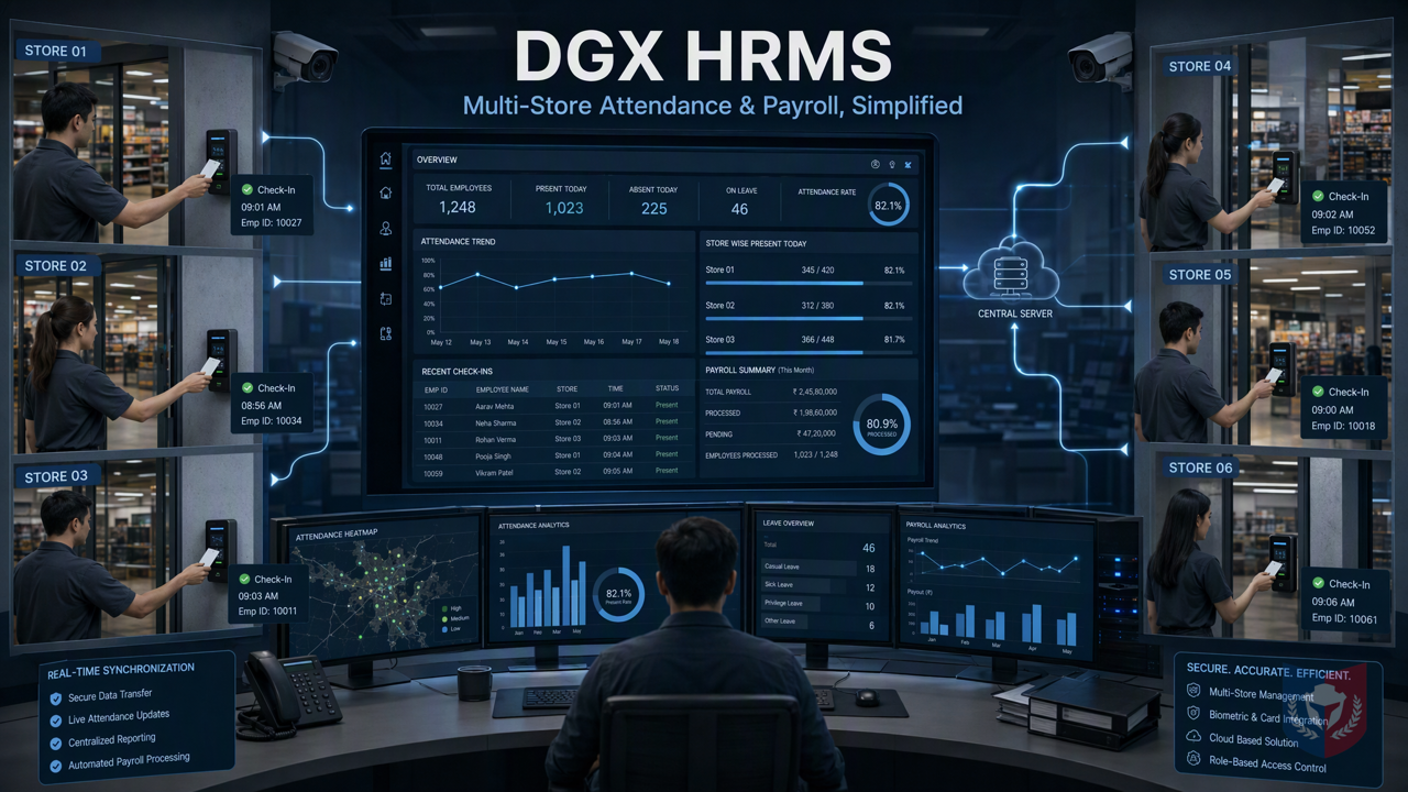 連鎖店行業必看：DGX HRMS 如何簡化多店考勤與薪酬管理