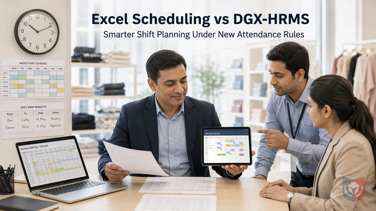 Excel排班 vs DGX-HRMS　店長痛點對比：地盤考勤新規下的編更選擇